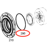 O-ring de Maza eje delantero JD 310G / 310J / 310L (290) L40317