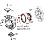 Reten maza de eje delantero JD 310J / 310K / 310L #T408726