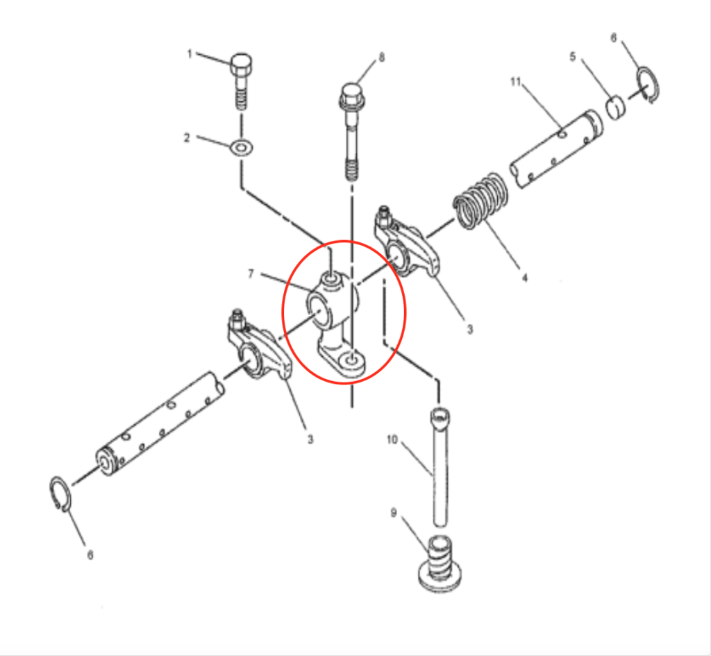 Soporte de eje de Balancines para motor Caterpillar C4.4	#103-9267
