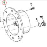 Porta planetario de reductor de eje delantero JD 310G (080/090) # L100168