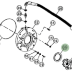 Reten entrada de diferencial eje trasero ZF JD 310G #AT179537
