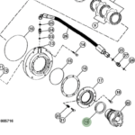 Reten entrada de diferencial eje trasero ZF JD 310G #AT179537