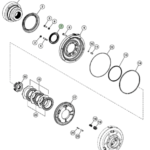 Reten de conjunto de freno de parqueo para eje trasero ZF JD (310G/310J/310K/310L)  #T218478