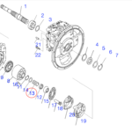 Resorte de  bomba Hidráulica Komatsu para excavadoras PC200-7 / PC200-8 # 708-2L-33160