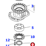Kit retén/oring reductor giro Excavadora Komatsu # 07000-15310