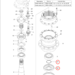 Kit retén/oring reductor giro Hyundai  # S631-120001 – 39Q6-12350