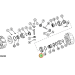 Rodamiento de diferencial trasero ZF JD (310E/310G/310J/310k/310L)  #AT179504