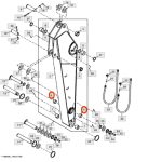 Buje de artucilacion de Arm Excavadoras JD y Hitachi 86.4×71.4×50  # 4409122