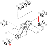 Buje para Excavadoras JD y Hitachi 95.4×80.4×65 #4443882