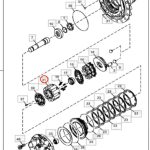 Bloque de cilindro Motor de traslación JD Hitachi  #2051451