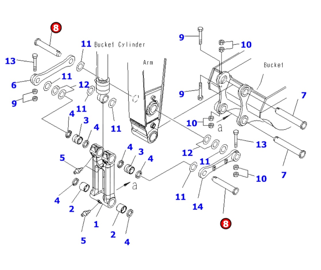 Pasador de Arm 90X583 #207-70-33141