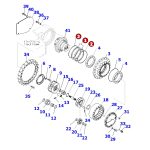 Sello espejo para excavadoras Komatsu #20Y-27-00450