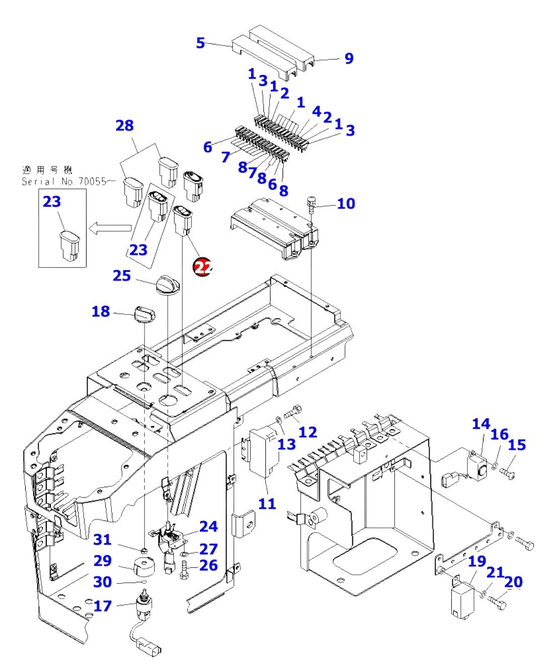 Switch de control de traccion Hidrostatica WA #426-06-33530