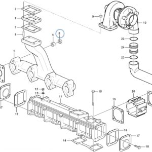 Kit de Perno/tuercas escape TCD2013 D5D #22819604 20505959