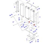 Oring de soporte de Radiador Komatsu D155AX-6 #17A-03-41220