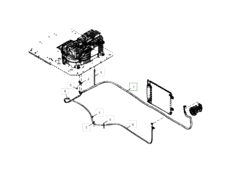 Flexible de sistema de A/C Hitachi JD  #4725460